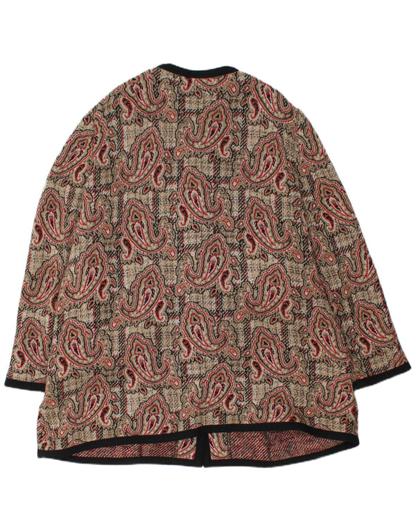 Liola Womens 5 Button Blazer Jacket UK 24 4XL Multicoloured Paisley Wool