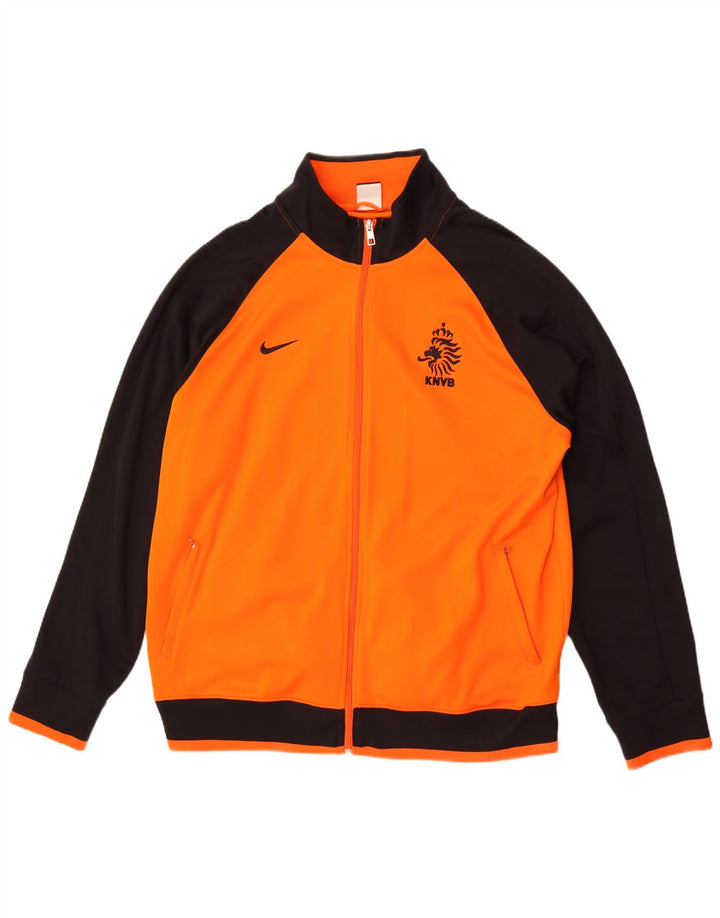 Nike Mens KNVB Graphic Tracksuit Top Jacket 2XL Orange Colourblock