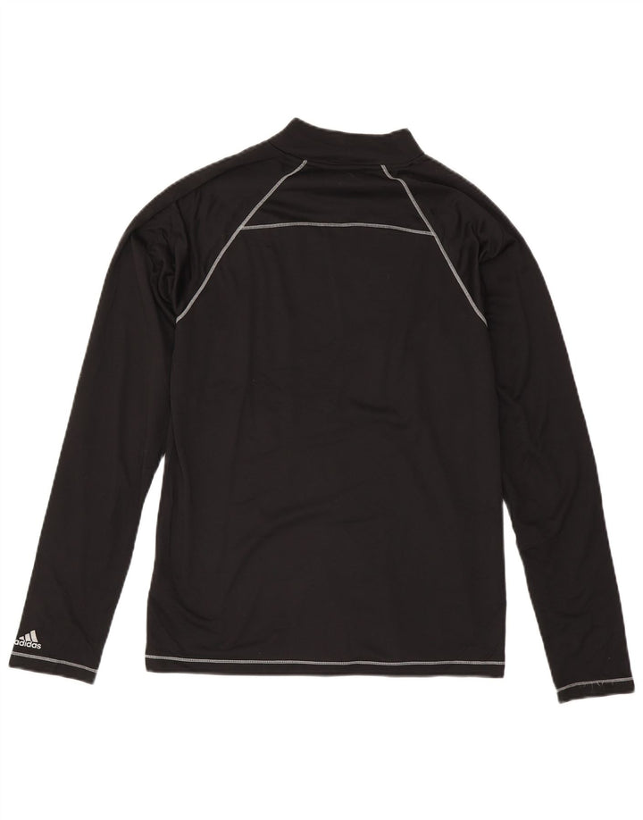 Adidas Mens Top Long Sleeve Small Black Polyester Sports
