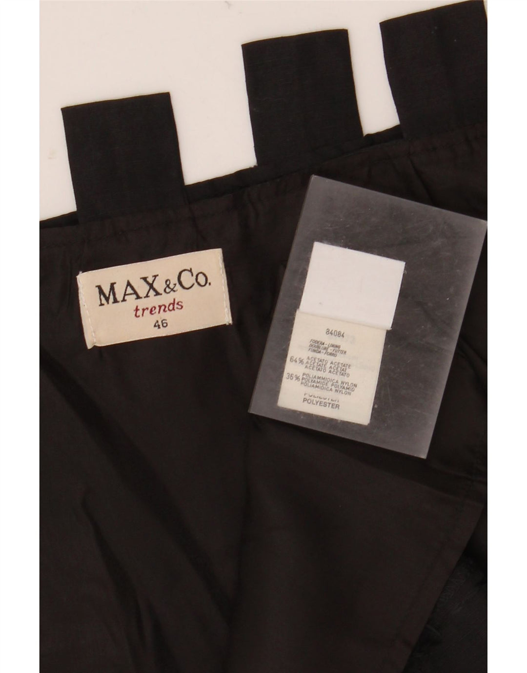 MAX & CO. Womens Mini Skirt IT 46 Large W34 Black Acetate