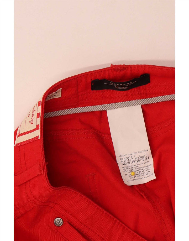 Max Mara Womens Weekend Slim Casual Trousers UK 12 Medium W32 L30 Red