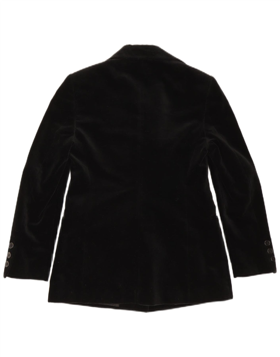 Adele Fado Womens 3 Button Velvet Blazer Jacket UK 12 Medium Black