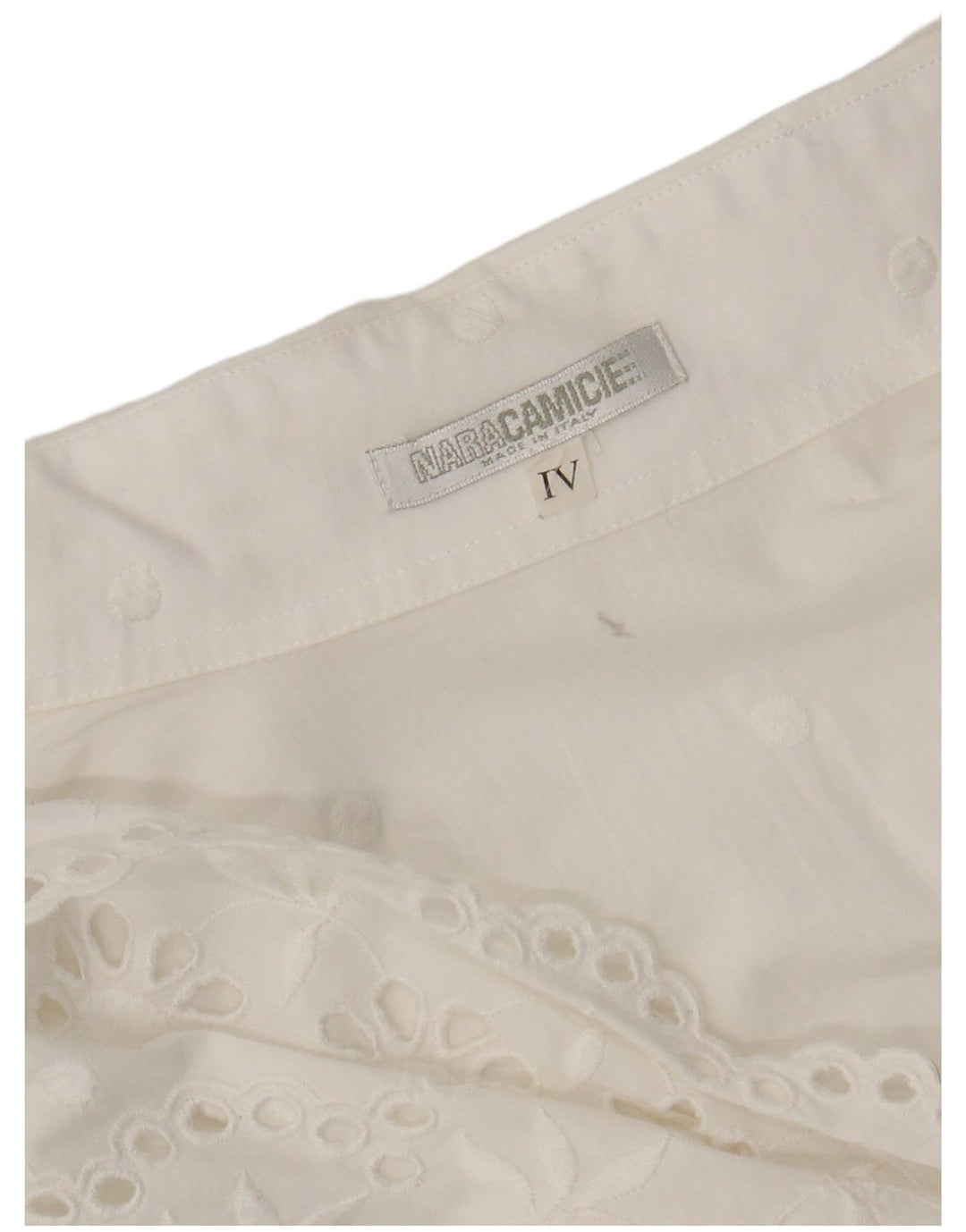 Naracamicie Womens Sleeveless Wrap Shirt Blouse UK 12 Medium White