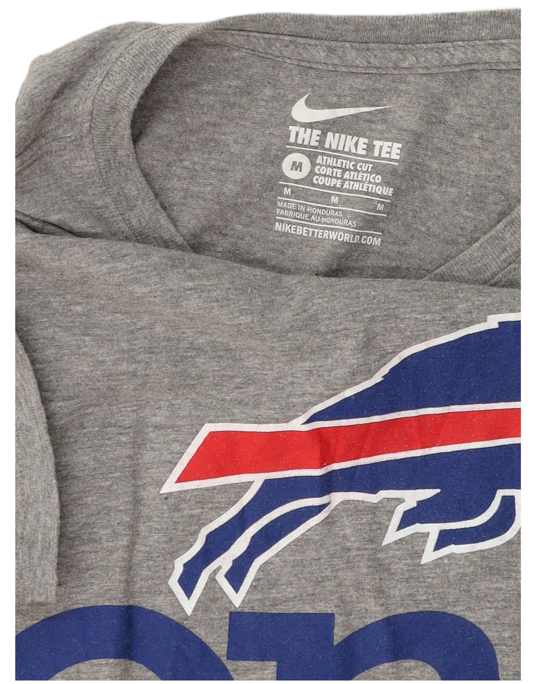 Nike Mens Buffalo Bills Graphic T-Shirt Top Medium Grey Flecked