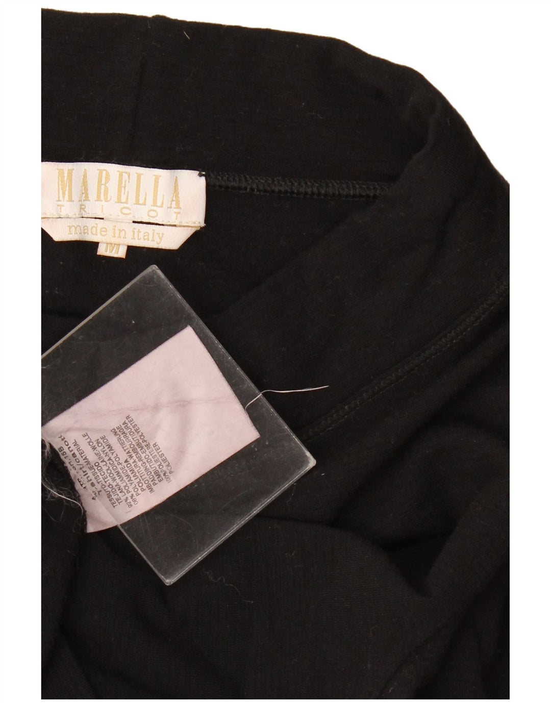 Marella Womens 3/4 Sleeve Turtle Neck Jumper Sweater UK 12 Medium Black