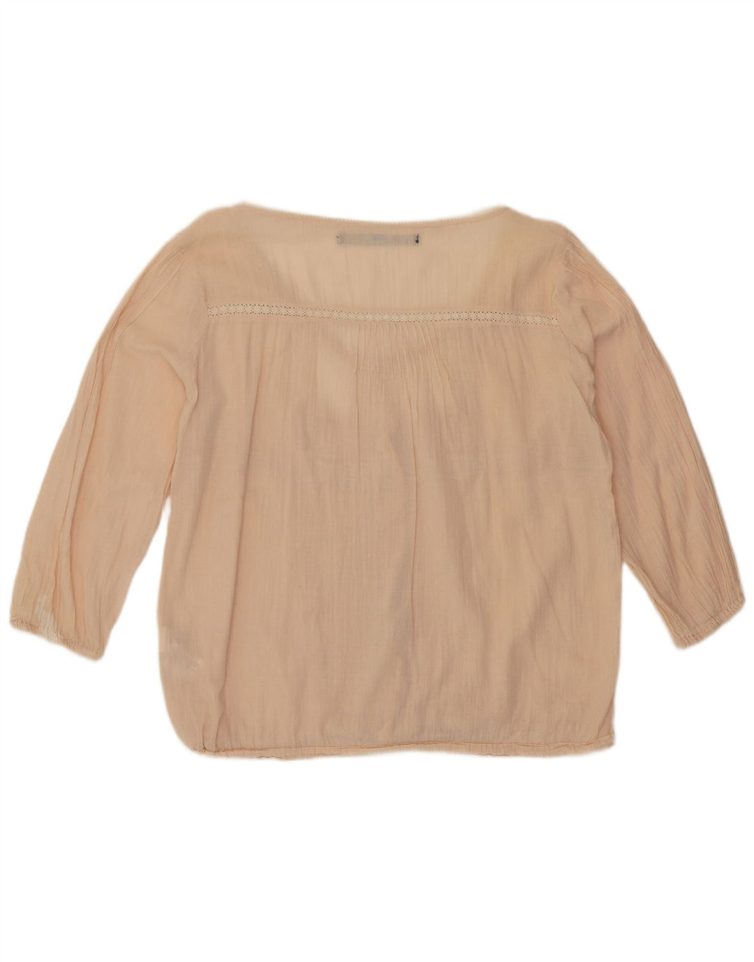 Zara Womens Shirt Blouse UK 16 Large Pink Cotton