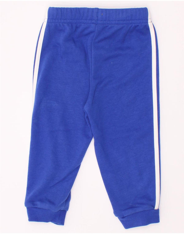 Adidas Baby Boys Joggers Tracksuit Trousers 9-12 Months Blue Cotton