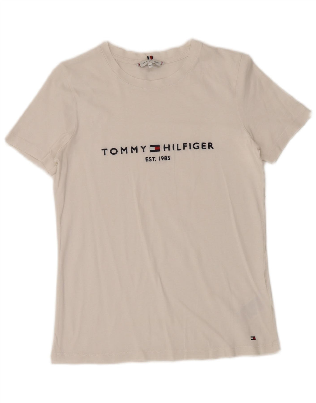 Tommy Hilfiger Mens Graphic T-Shirt Top 2XS White Cotton