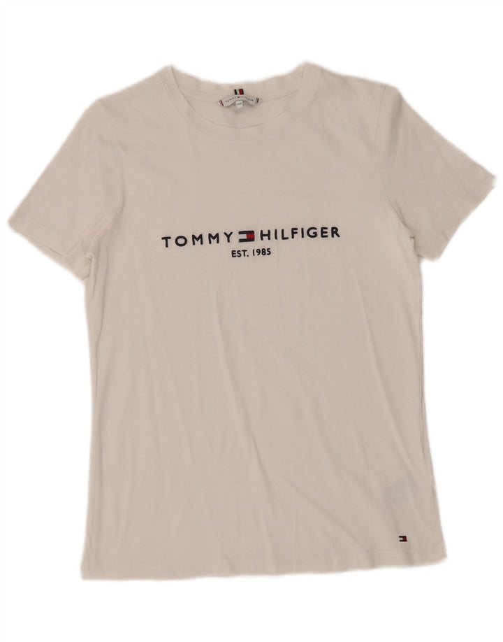 Tommy Hilfiger Mens Graphic T-Shirt Top 2XS White Cotton