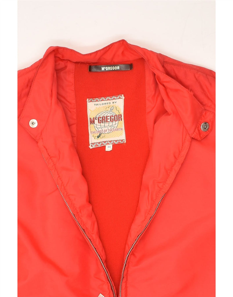 MCGREGOR Mens Bomber Jacket IT 46 Small Red | Vintage McGregor | Thrift | Second-Hand McGregor | Used Clothing | Messina Hembry 