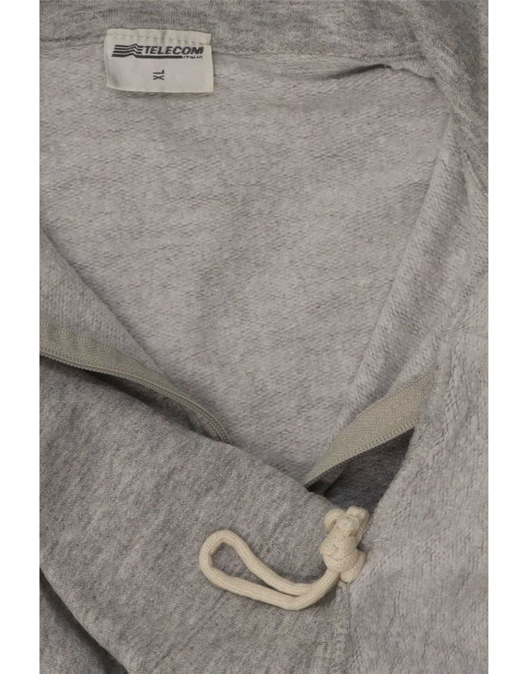 Vintage Mens Zip Neck Sweatshirt Jumper XL Grey