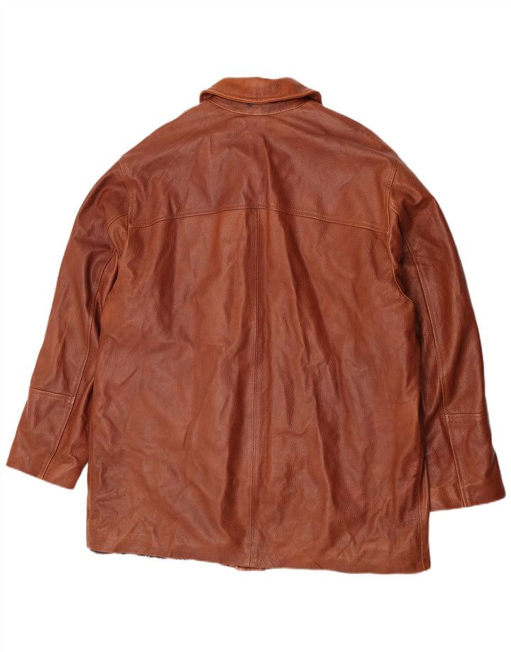 Pirbos Mens Leather Jacket IT 58 4XL Brown