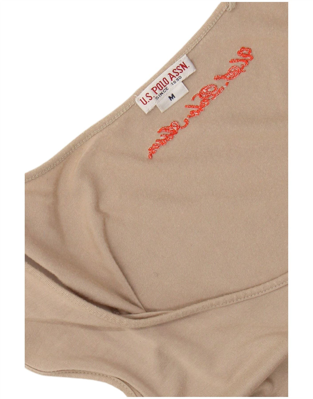 U.S. Polo Assn. Womens Basic Dress UK 12 Medium Beige Colourblock