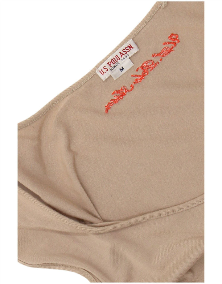 U.S. Polo Assn. Womens Basic Dress UK 12 Medium Beige Colourblock