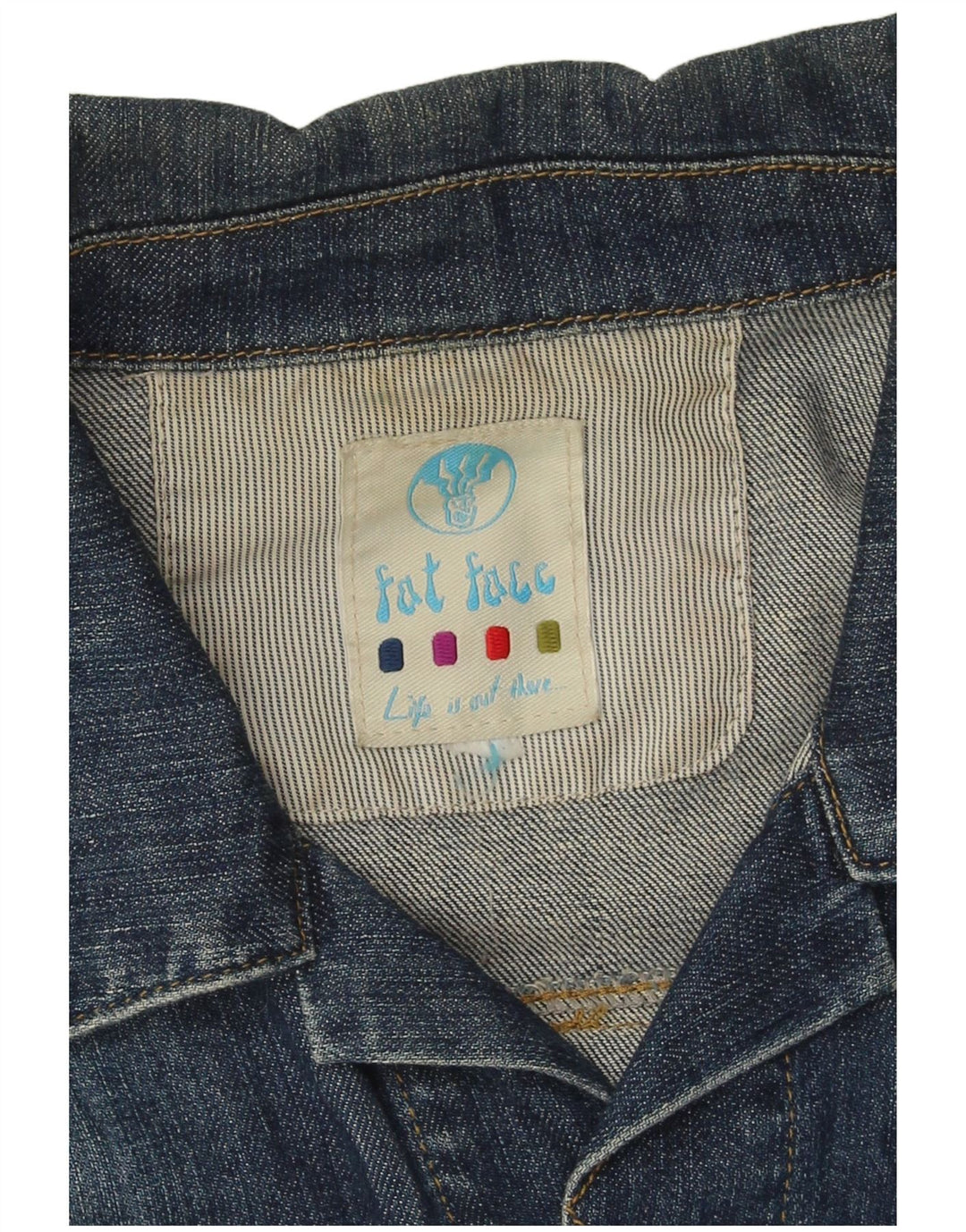 Fat Face Womens Denim Jacket UK 16 Large Blue Cotton