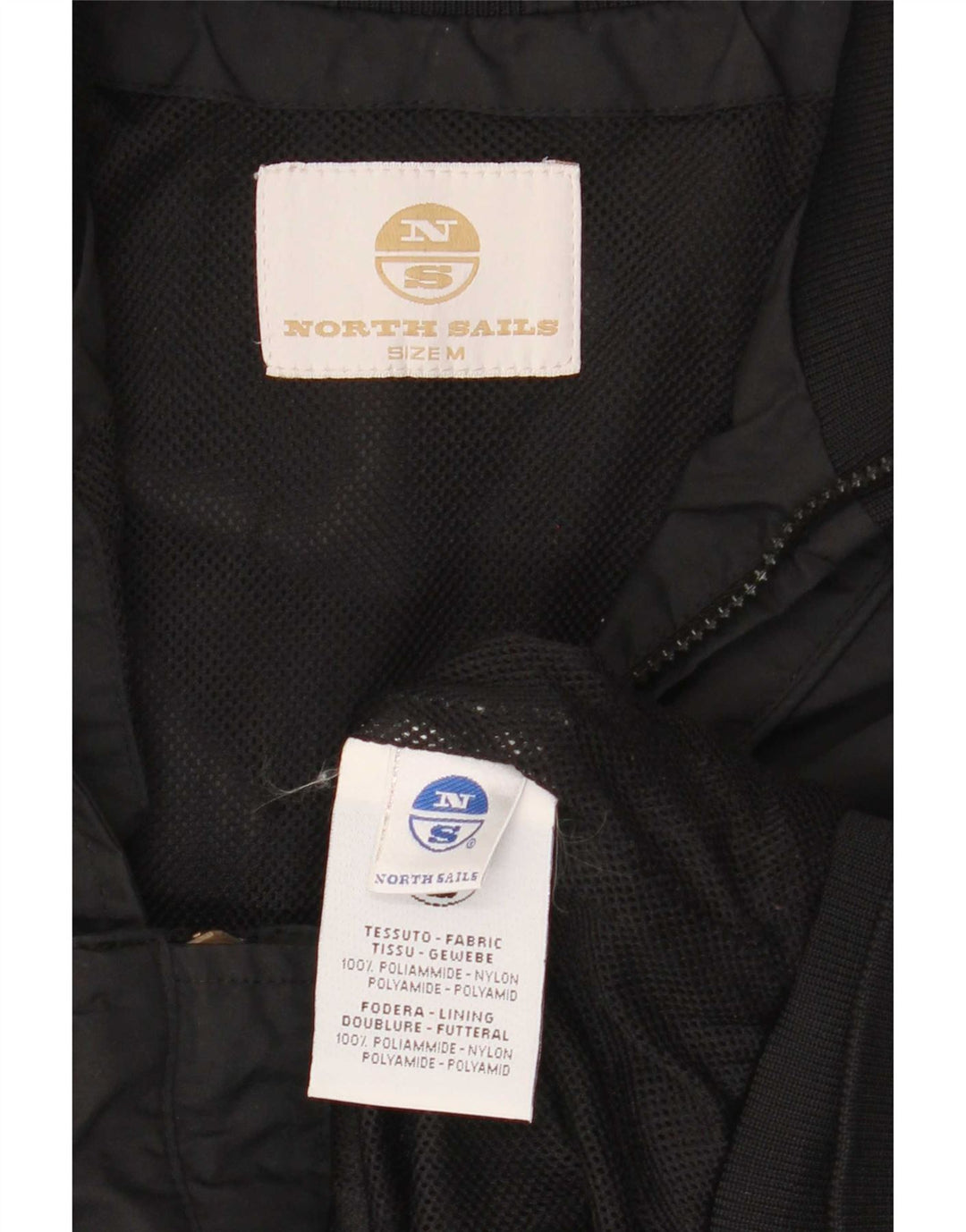 North Sails Mens Bomber Jacket UK 38 Medium Black Polyamide