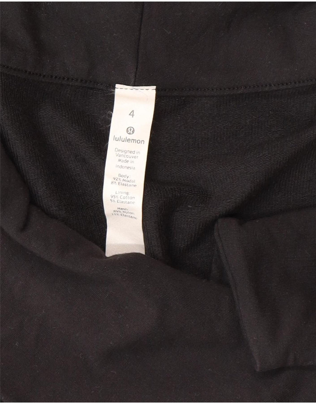 Lululemon Womens Tracksuit Top Jacket US 4 Small Black Modal