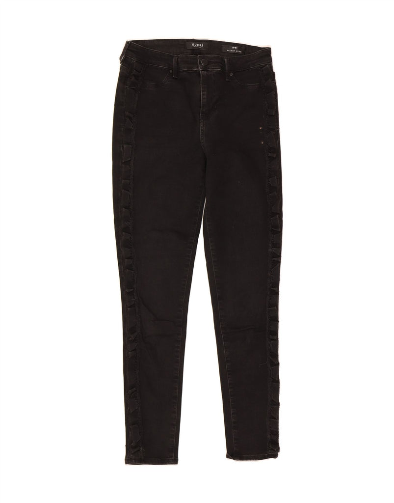 GUESS Womens High Rise Skinny Jeans W28 L29 Black Cotton Vintage Guess and Second-Hand Guess from Messina Hembry 