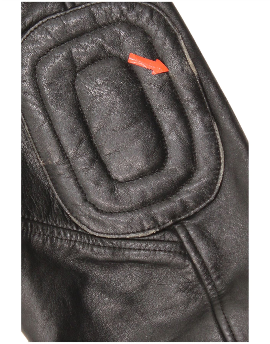Vintage Mens Leather Military Jacket UK 38 Medium Black Leather