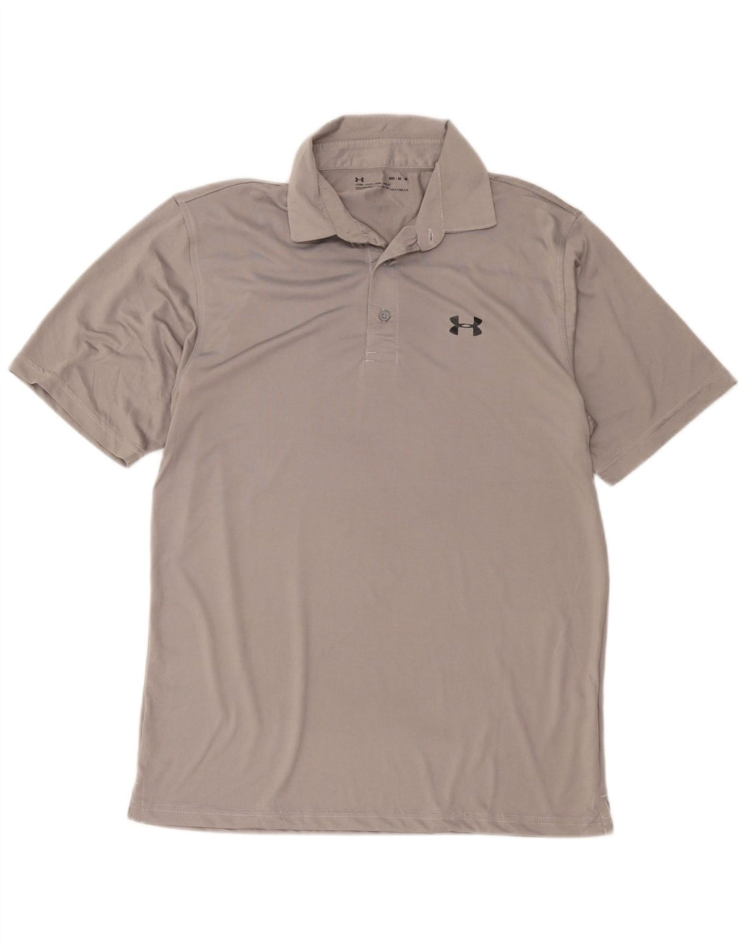 Under Armour Mens Heat Gear Polo Shirt Medium Grey Polyester