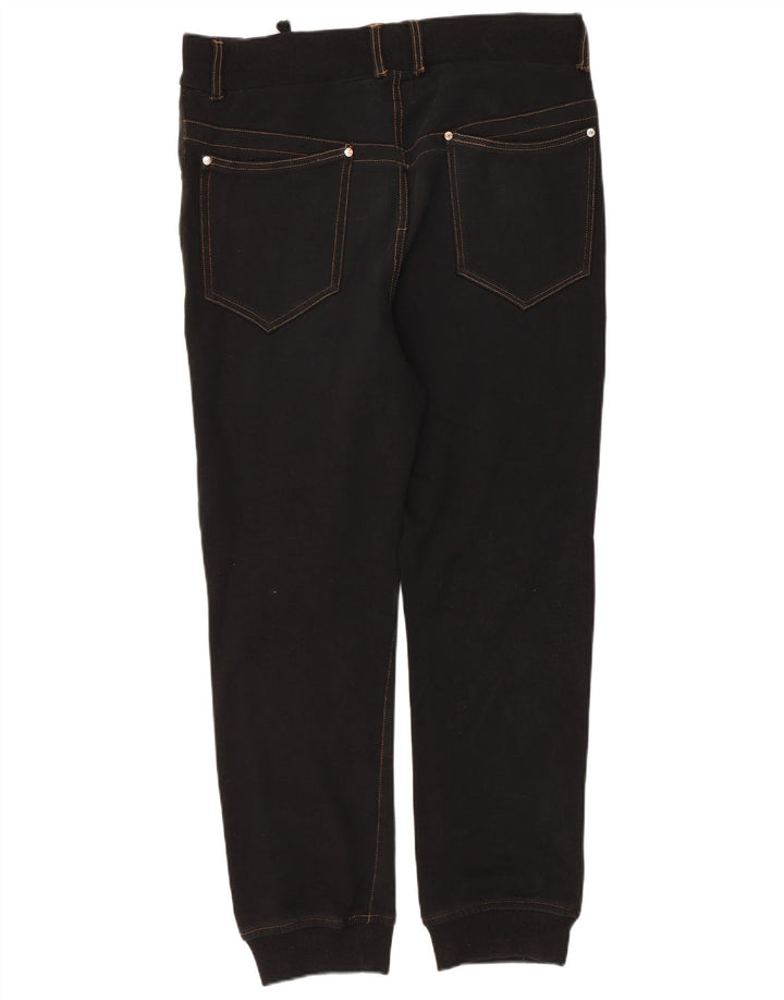 Zara Mens Joggers Cropped Trousers Small W30 L25 Black