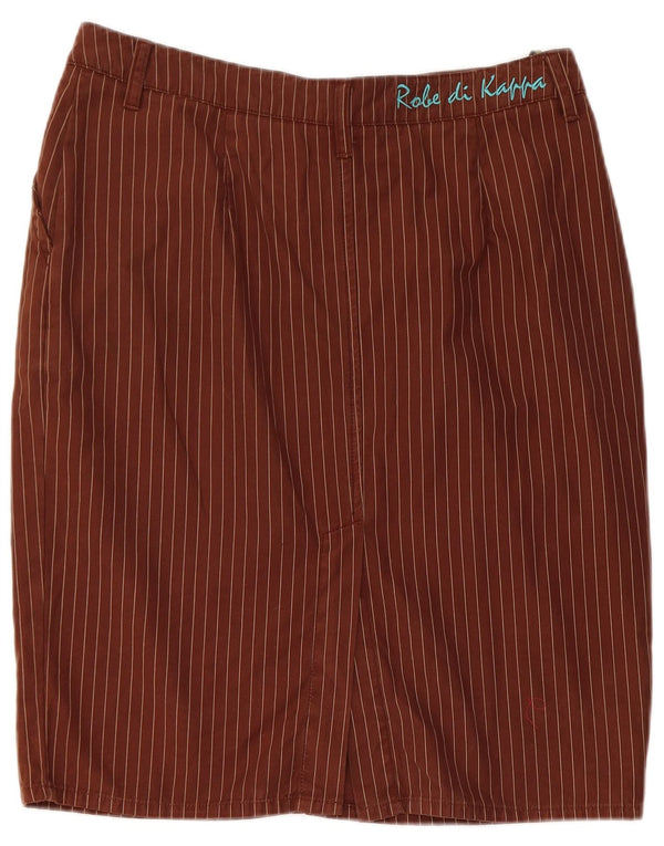 Kappa Womens Pencil Skirt IT 42 Medium W30 Brown Striped