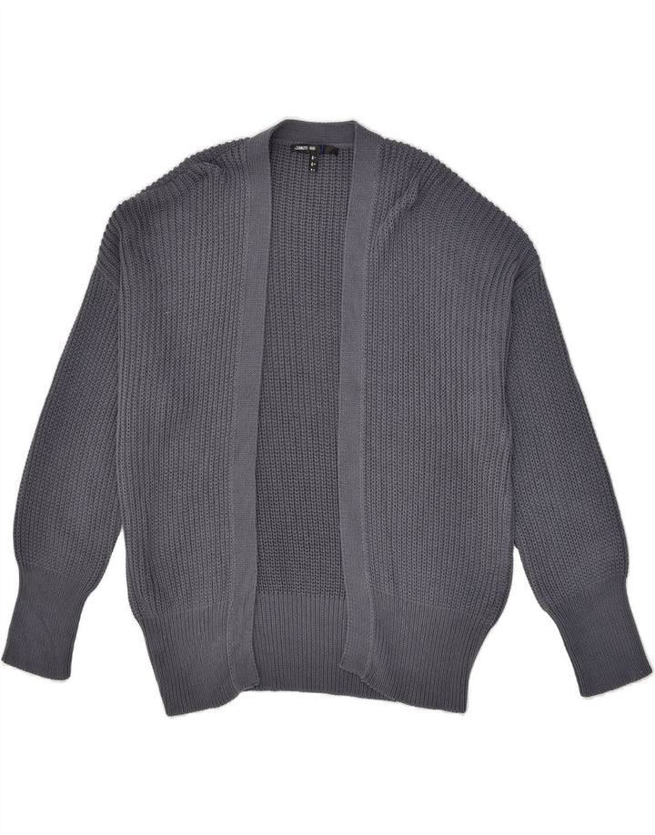CERRUTI 1881 Womens Cardigan Sweater UK 14 Large Grey Cotton | Vintage Cerruti 1881 | Thrift | Second-Hand Cerruti 1881 | Used Clothing | Messina Hembry 