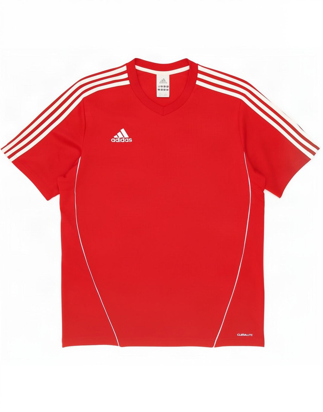 Adidas Mens Climalite T-Shirt Top Medium Red Polyester