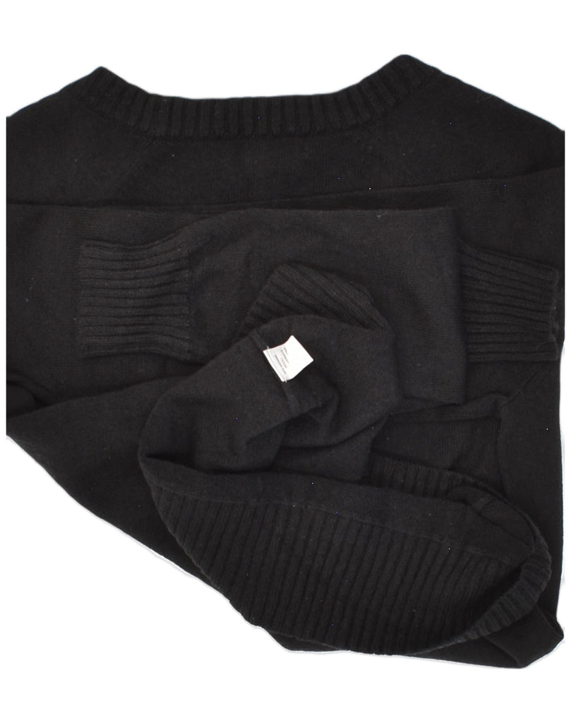 BANANA REPUBLIC Womens Crew Neck Jumper Sweater UK 12 Medium Black Wool | Vintage Banana Republic | Thrift | Second-Hand Banana Republic | Used Clothing | Messina Hembry 