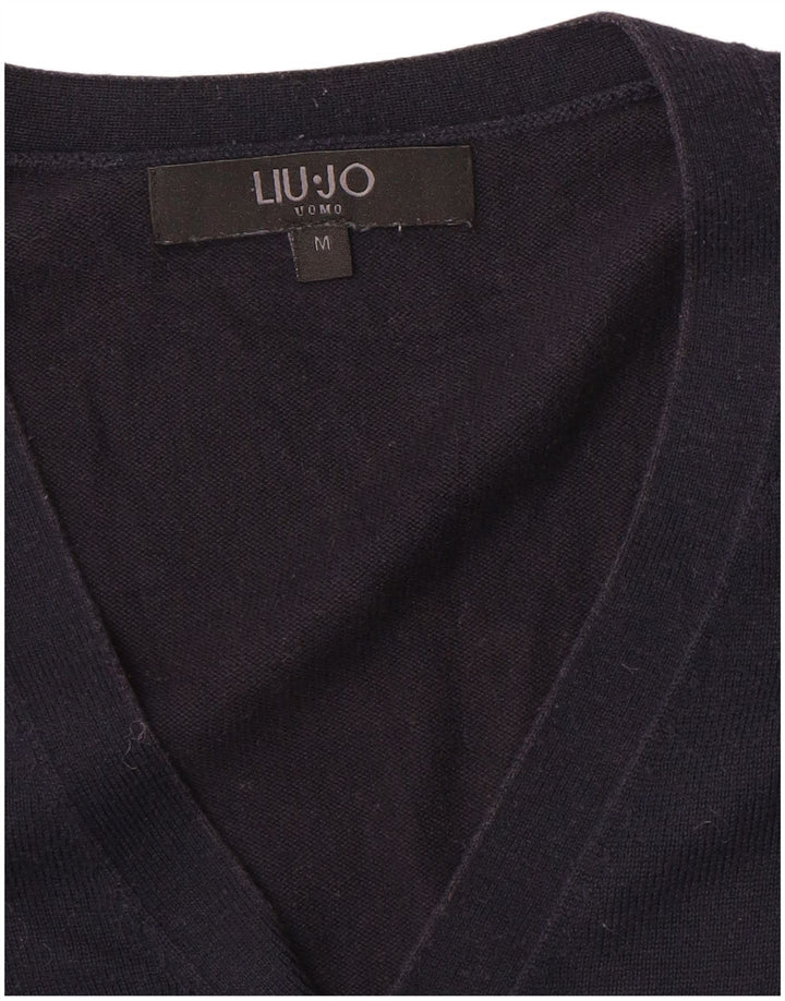 Liu Jo Mens Cardigan Sweater Medium Navy Blue