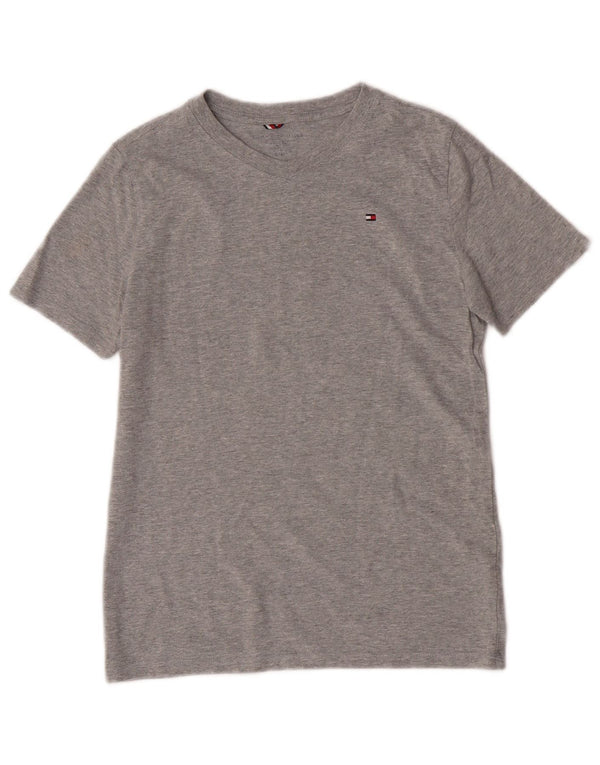 Tommy Hilfiger Girls T-Shirt Top 12-13 Years Large Grey Flecked Cotton