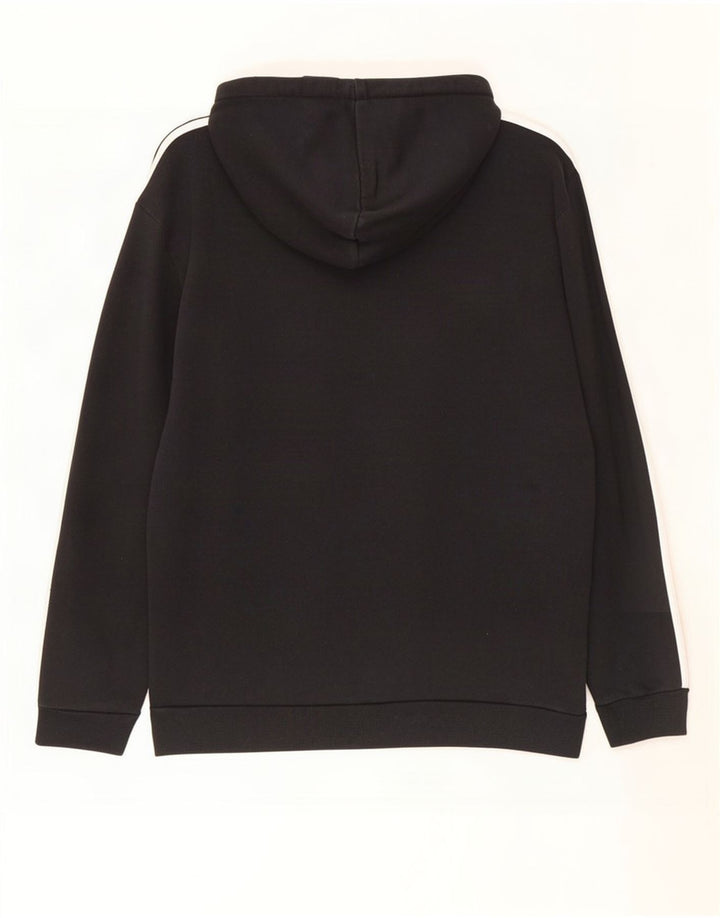 Adidas Mens Hoodie Jumper Large Black Cotton