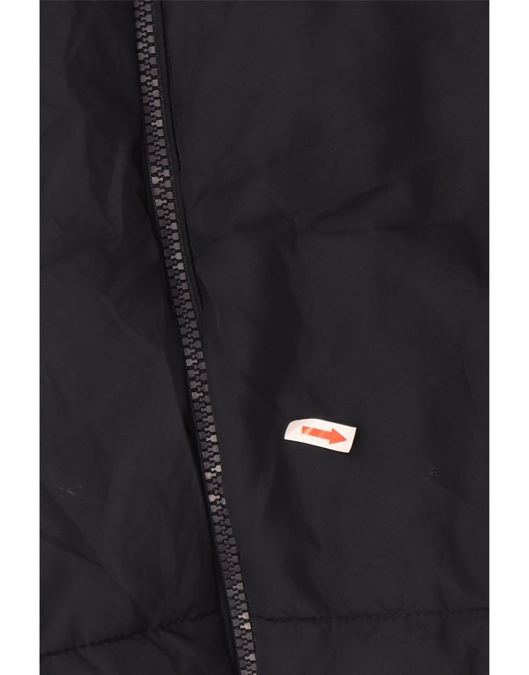 Zara Womens Oversized Crop Hooded Padded Jacket UK 6 XS Navy Blue Polyester