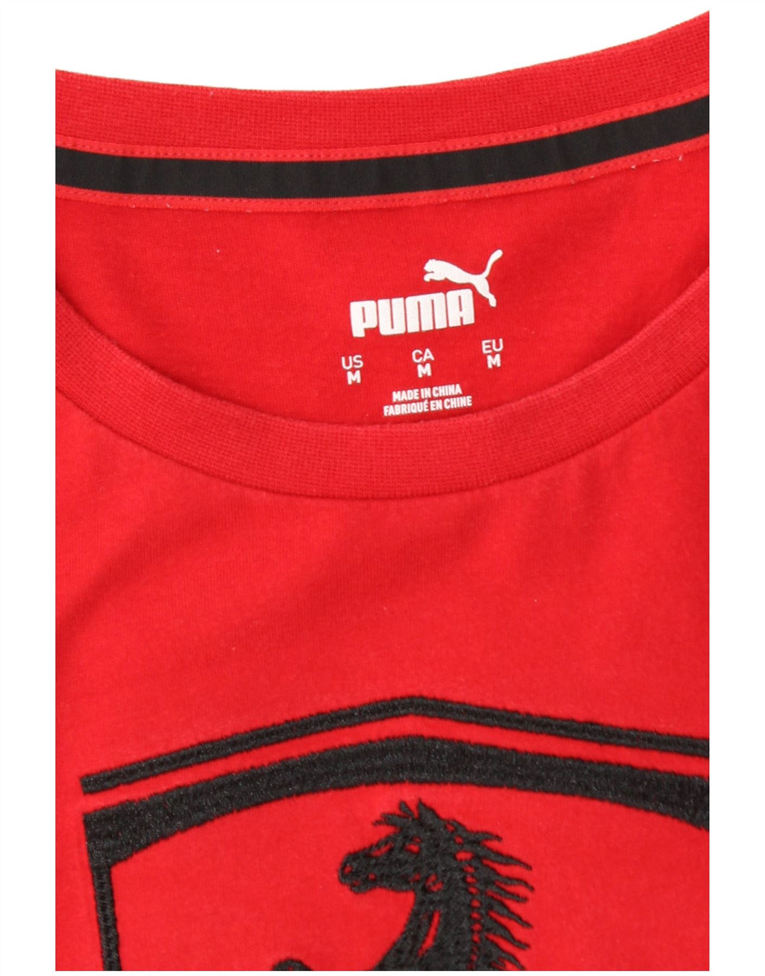 Puma Mens Ferrari Graphic T-Shirt Top Medium Red