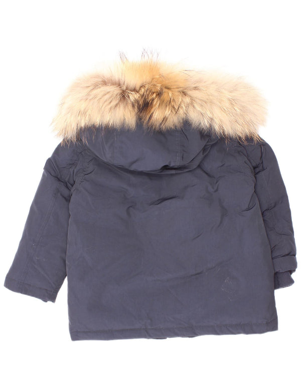 Woolrich Baby Boys Hooded Padded Jacket 12-18 Months Navy Blue Polyester