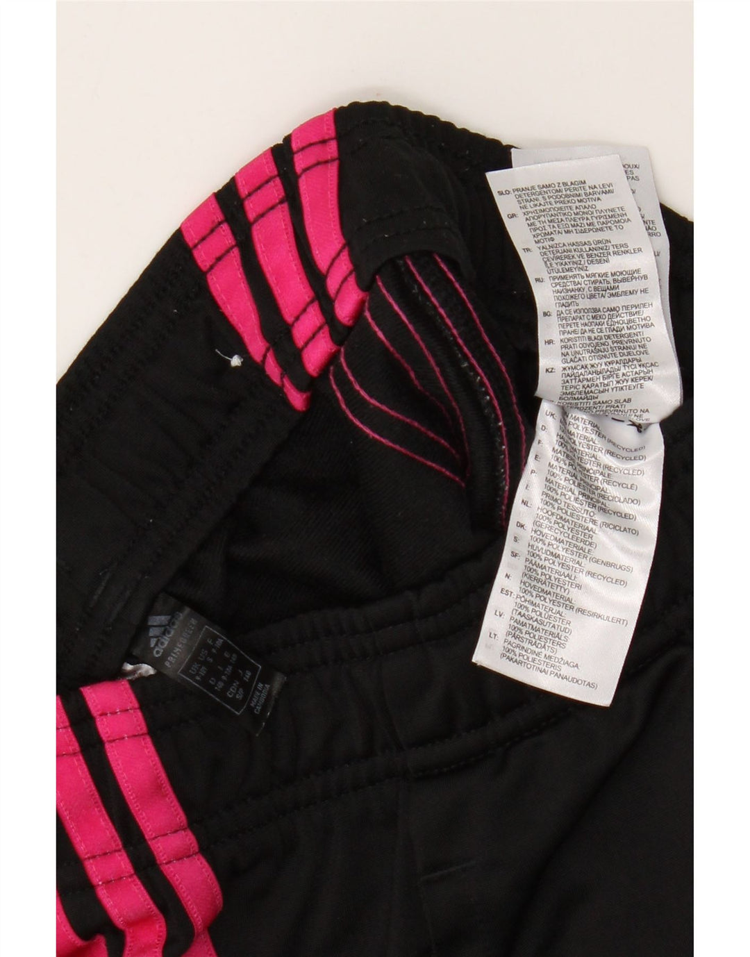 Adidas Girls Tracksuit Trousers 9-10 Years  Black Striped Polyester