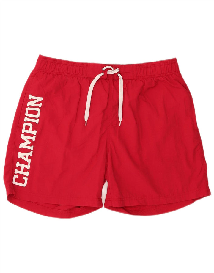 Champion Mens Graphic Swimming Shorts Large  Red