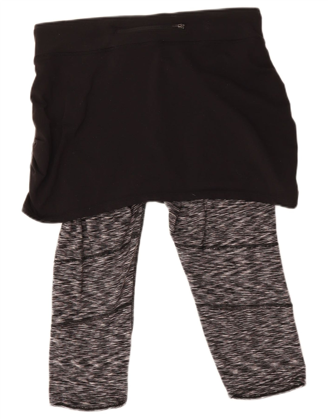 ATHLETA Womens Skort Capri Leggings UK 18 XL Black Colourblock Polyester