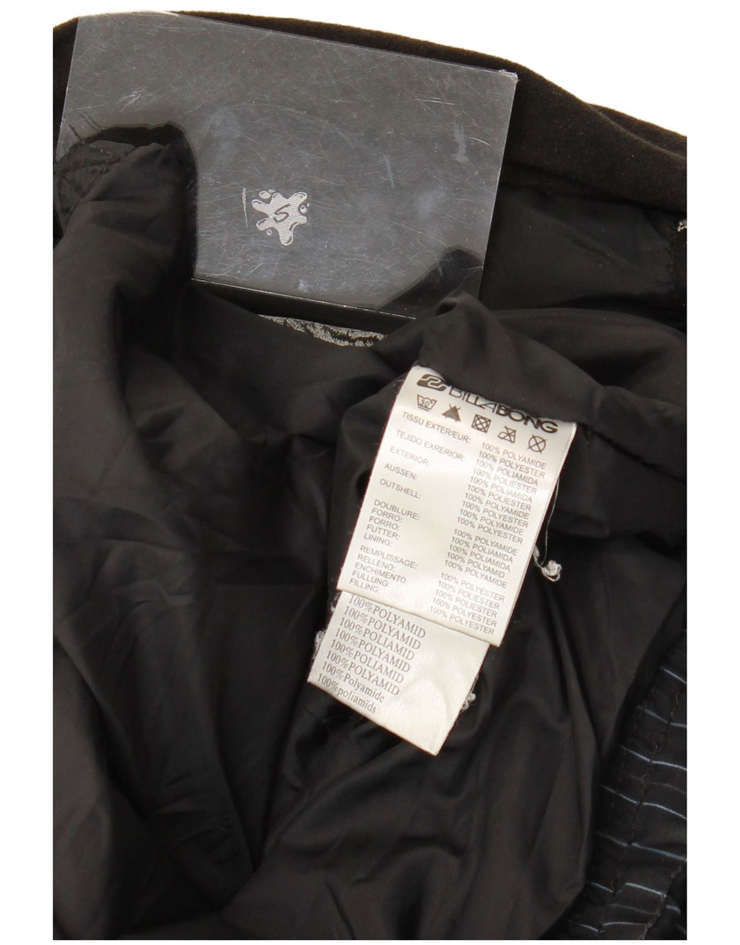 Billabong Mens Windbreaker Jacket UK 36 Small Black Pinstripe Polyamide