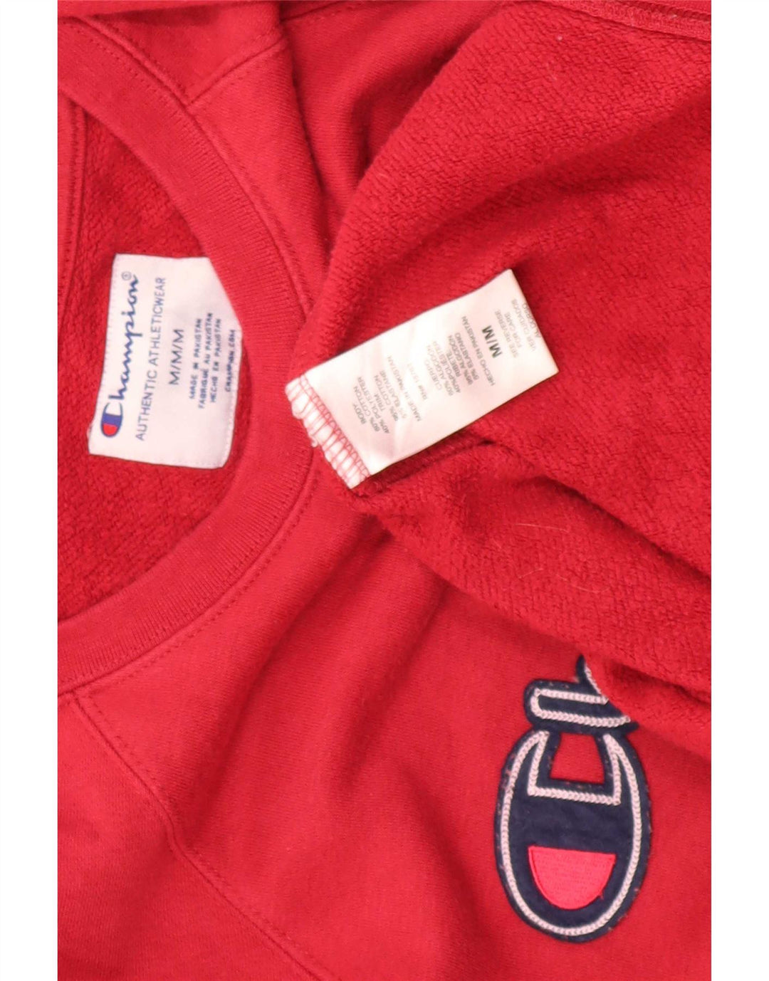 Champion Mens Graphic Regular Fit Sweatshirt Jumper Medium Red Cotton