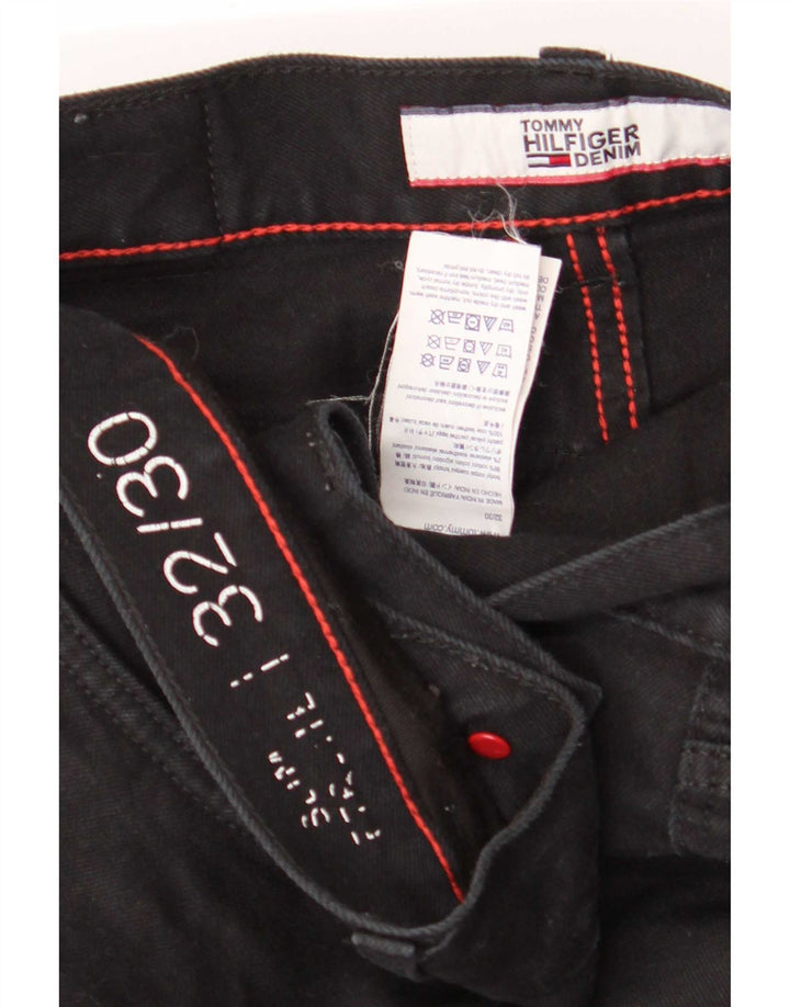 Tommy Hilfiger Mens Slim Jeans W32 L30 Black Cotton