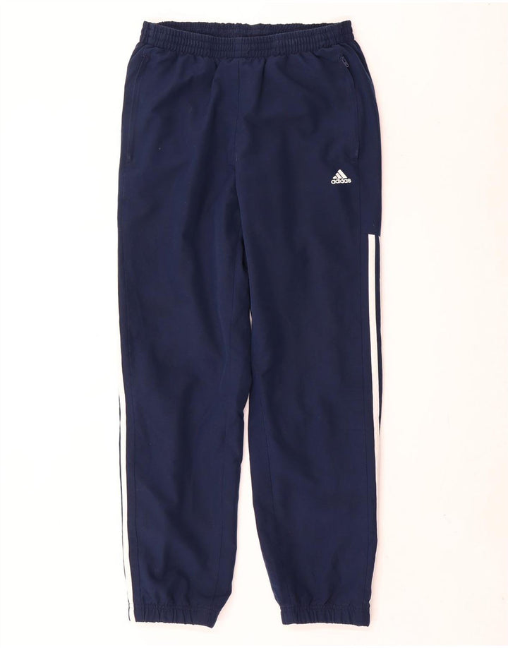 Adidas Womens Tracksuit Trousers Joggers UK 14 Medium Navy Blue Polyester