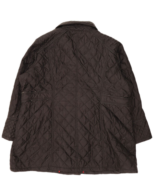 Marks & Spencer Womens Quilted Jacket UK 26 XL Black Polyester