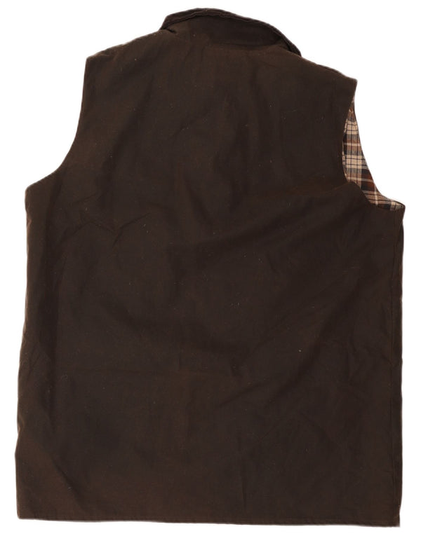 Regatta Mens Waxed Cotton Gilet UK 42 XL Brown