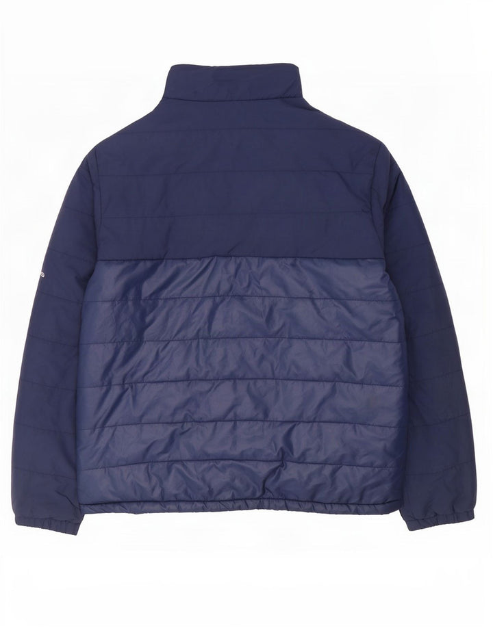 Adidas Mens Padded Jacket UK 40 Large Navy Blue Polyester