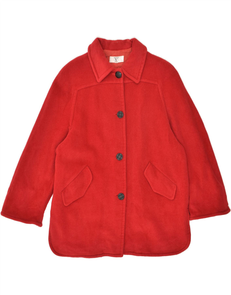 VALENTINO Womens Overcoat IT 46 Large Red | Vintage Valentino | Thrift | Second-Hand Valentino | Used Clothing | Messina Hembry 