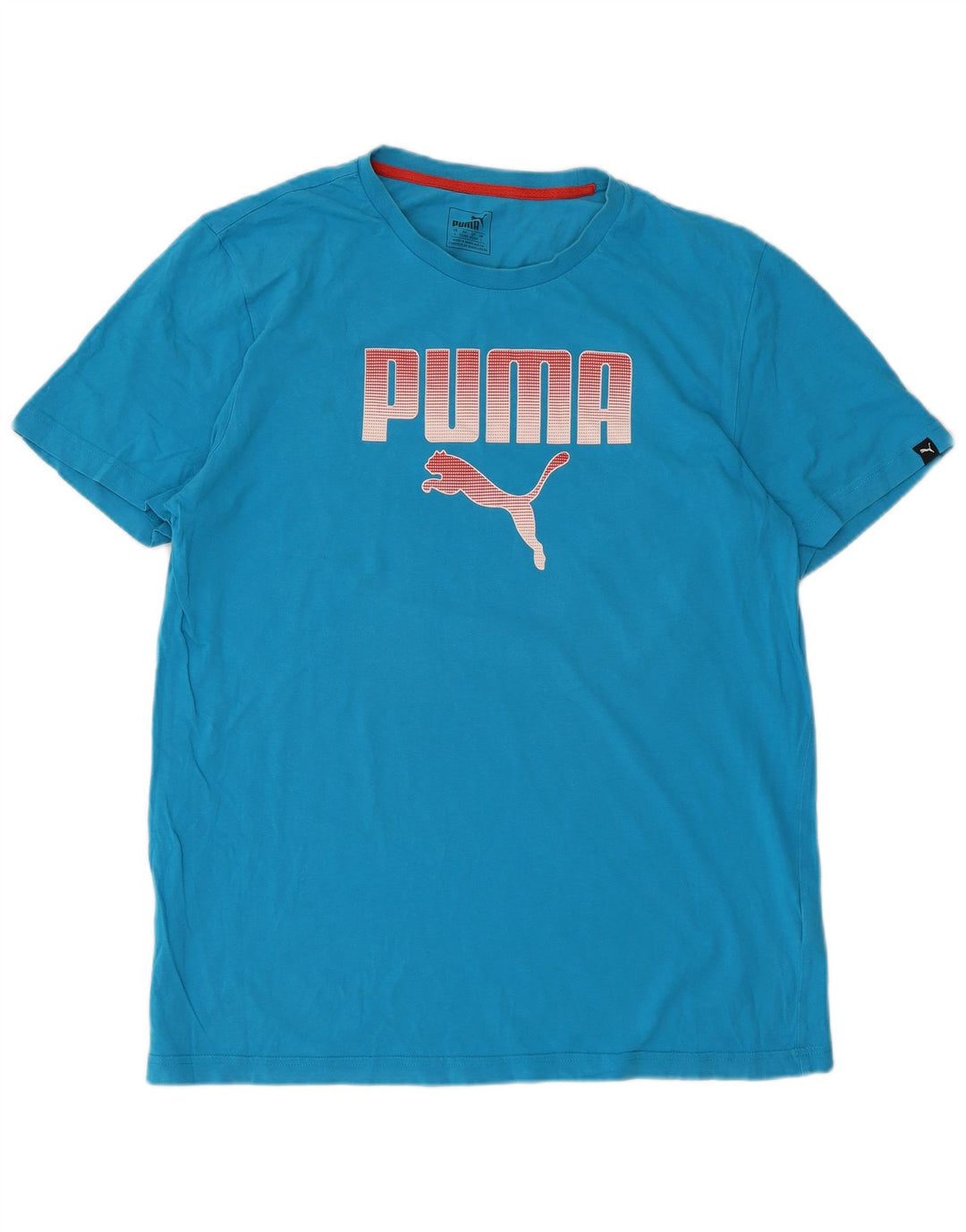 PUMA Mens Graphic T-Shirt Top Large Blue