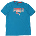 PUMA Mens Graphic T-Shirt Top Large Blue
