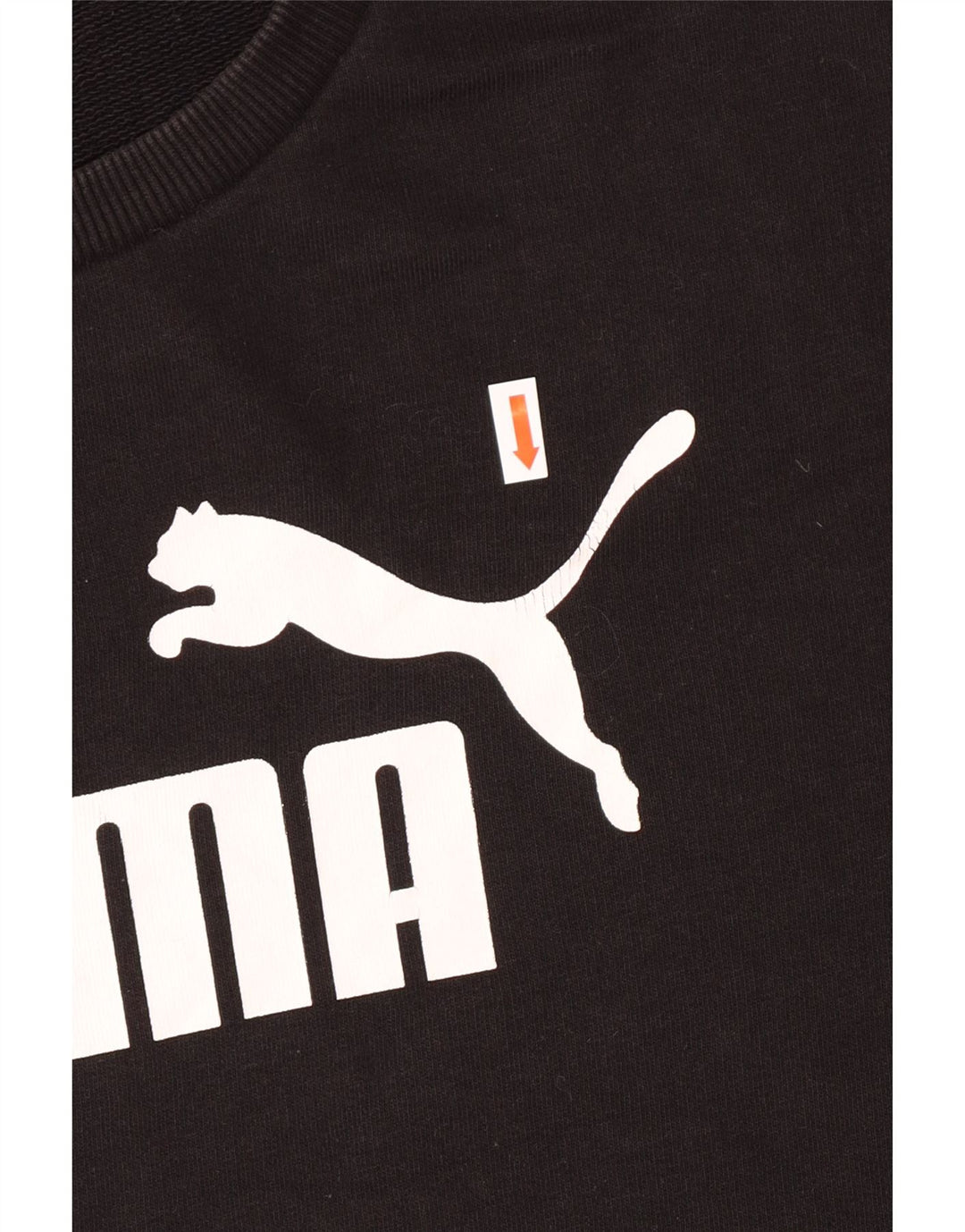 PUMA Womens Oversized Graphic Sweatshirt Jumper UK 10 Small Black