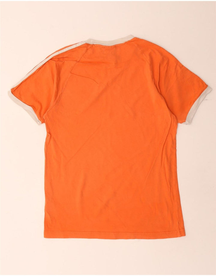 Adidas Mens T-Shirt Top Small Orange Cotton